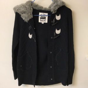 Cute furry cardigan; warm cute comfortable